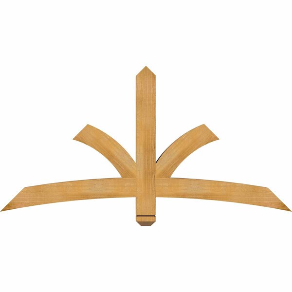 Ekena Millwork Davenport Rough Sawn Timber Gable Bracket, Western Red Cedar, 60"W x 30"H x 4"D x 4"F, 12/12 Pitch GBW060X30X0404DAV00RWR - main